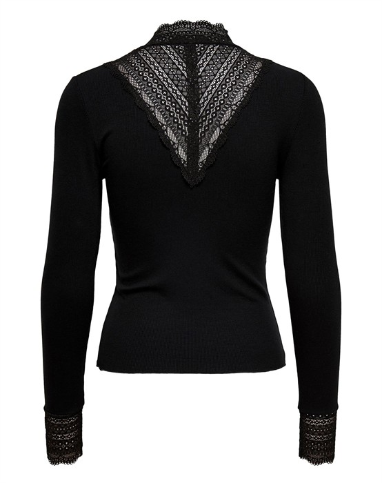 Tilde High Neck Lace Bluse 